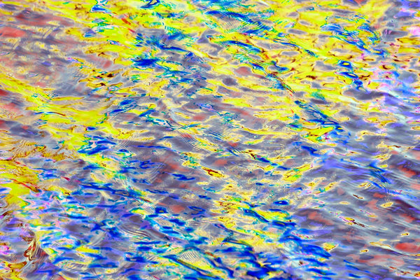 water pattern art in yellow