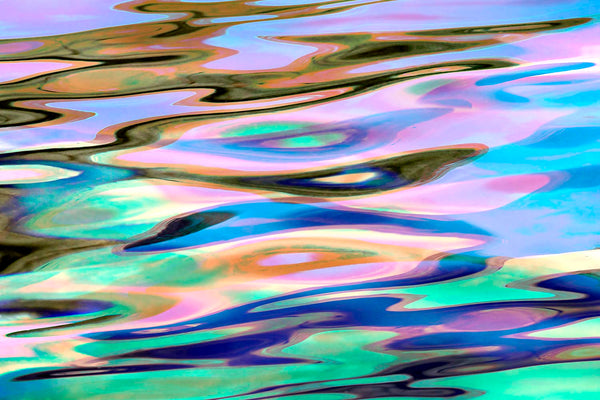 simple wave colourful art prints