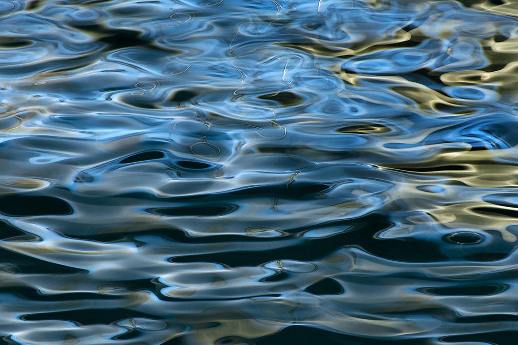 blue water wall art